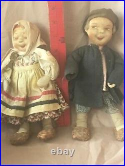 (2) RUSSIAN STOCKINETTE TANIKA & VANIKA1930 Soviet Union Handmade(BOTH)
