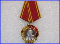 23K Gold Star of the Hero of Socialist Labour USSR Medal + Gold Order of Lenin