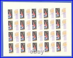 4 Sheets of stamps. Soviet union. THE USSR. 1962 Rare! Signature of Y. A. Gagarin