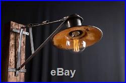 40 50er Alte draußen EISEN Lampe Fabrik Wandlampe LOFT LAMP Fabriklampe Metal