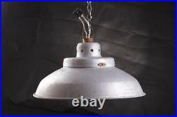 50er Alte Industrielampe Loftlampe Fabrik Hängelampe UFO LOFT LAMP Aluminium