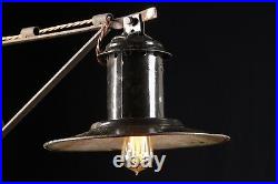 50er SPO- 200 Alte draußen Industrie Emaille Lampe Fabrik Wandlampe LOFT LAMP