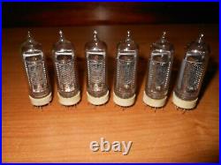 6 pcs IN-14 / -14 Nixie tubes for clock kit. Used, tested, all perfect