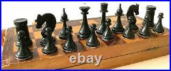 60 s Chess set USSR Soviet Vintage wooden antique elegant Russian