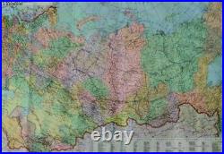 6pcs Maps Soviet Union USSR World Wall Large Vintage Original 1980s VTG