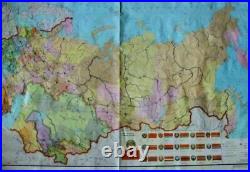 6pcs Maps Soviet Union USSR World Wall Large Vintage Original 1980s VTG