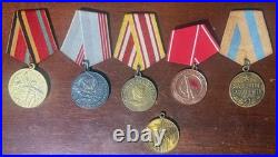 6x Russian World War II, Soviet Union, East Germany Commemoration War Metals Lot