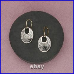 875 silver vintage ussr soviet union severnaya chern niello gilded earrings