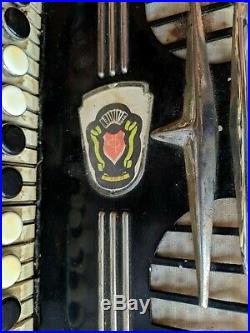 Accordion Type Button Bayan Musical Instrument Vintage Retro USSR Soviet