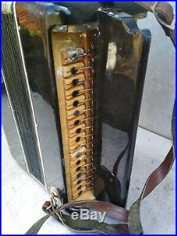 Accordion Type Button Bayan Musical Instrument Vintage Retro USSR Soviet