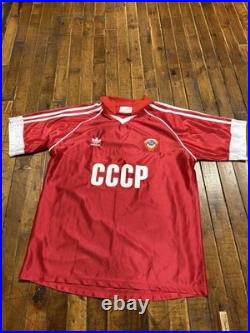 Adidas Soviet Union CCCP 1986 Jersey HOME Men's Sz L VTG