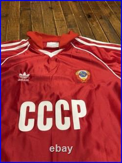 Adidas Soviet Union CCCP 1986 Jersey HOME Men's Sz L VTG