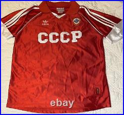 Adidas Soviet Union CCCP 1986 Jersey World Cup Men's Sz L VTG