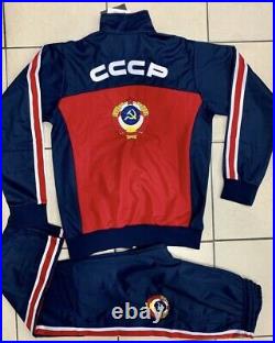 Adidas USSR CCCP vintage Soviet Union Russia track suit 80 olympics uniform New