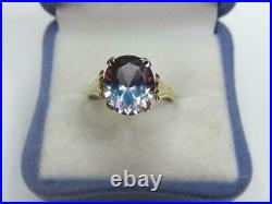 Amazing Alexandrite Russian Ring Sterling Silver 875 Vintage Jewelry USSR Size 9