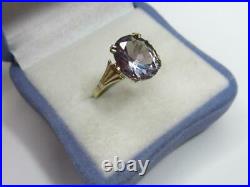 Amazing Alexandrite Russian Ring Sterling Silver 875 Vintage Jewelry USSR Size 9