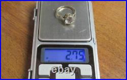 Amazing Vintage Soviet Ring Sterling Silver 875 Rock Crystal Antique USSR Size 7