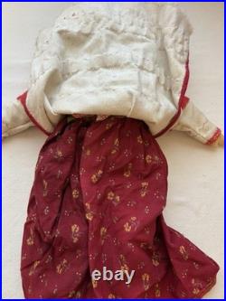 Anti. Vtg Russian Stockinette Doll USSR Soviet Union Basket Shoe Festive FLAW