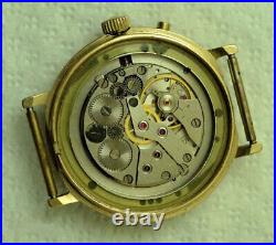Antique Original Soviet USSR Slava Mechanical Gold Plated Watch Men Good Working