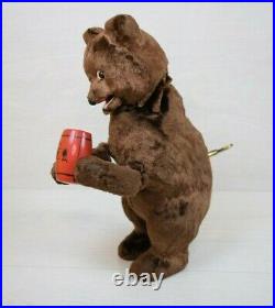 Antique USSR Wind Up Mechanical Bear Doll Toy with Key Working Figurine TEDDY