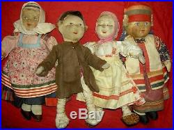 Antique, labeled8084 A VELIKORUSSKA Soviet Union stockinette Russian cloth doll