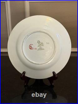 Antique rare soviet union plate yellow with flowers stamped C m arr'36 from 1936