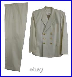 Authentic Vintage 1970th Soviet Union USSR Navy Officer Wool Summer Uniform #16