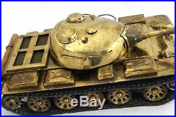 BIG vintage Tank T-54 Battle desk Model Bronze Handmade Russia Soviet Union USSR