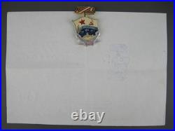 Badge Navy Veteran KSF Red Banner Northern Fleet doc 1983 Soviet Union USSR