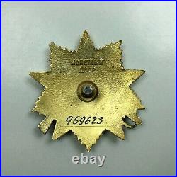 Badge gold award Patriotic war WW I Class medal USSR order enamel pin ORIGINAL