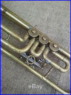 Brass Trumpet Vintage Original USSR Musical Instrument