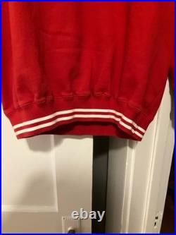 CCCP Quarter Zip Sweatshirt Moscow Souvenir Vintage Soviet Union Size L Red