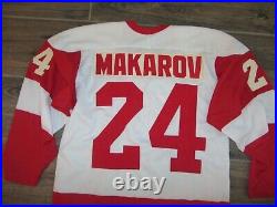 CCCP Russia Soviet Union Hockey Jersey Authentic Sewn Maska M Sergei Makarov MD
