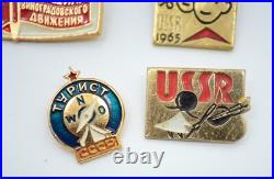 CCCP Soviet Union Communist Cold War Era Enamel Pin Lot 60's 70's Expo Olympics