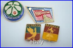 CCCP Soviet Union Communist Cold War Era Enamel Pin Lot 60's 70's Expo Olympics