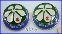CCCP Soviet Union Communist Cold War Era Enamel Pin Lot 60's 70's Expo Olympics