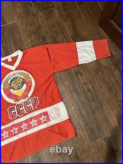 CCCP Tpetbrk #20 Russia Hockey Vintage RARE Soviet Union Red One Size