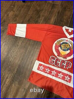 CCCP Tpetbrk #20 Russia Hockey Vintage RARE Soviet Union Red One Size