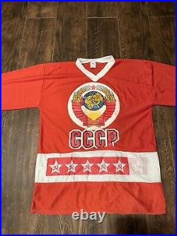 CCCP Tpetbrk #20 Russia Hockey Vintage RARE Soviet Union Red One Size