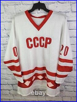 CCCP Tpetbrk #20 Russia Hockey Vintage RARE Soviet Union Size XL