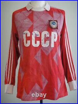 Cccp 1986 #1 Dasayev Ussr Soviet Union Russia Adidas Vintage Football Shirt Long