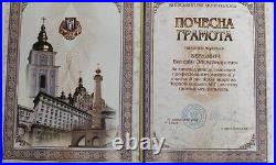 Certificate of honor 100% Real Original Chernobyl + Medal Badges USSR
