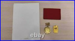 Certificate of honor 100% Real Original Chernobyl + Medal Badges USSR condition