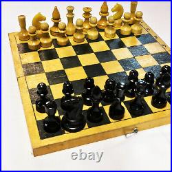 Chess Ussr Vintage Set Soviet Wooden Russian Full Tournament Rare Antique Board