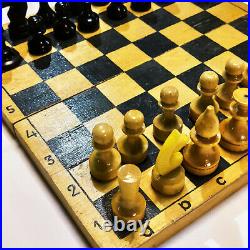 Chess Ussr Vintage Set Soviet Wooden Russian Full Tournament Rare Antique Board