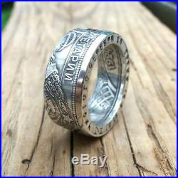 Coin ring USSR-One ruble 1924-Silver coin ring-Souvenir from USSR Soviet Union