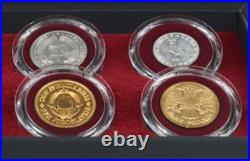 Cold War Russia Currency Deluxe Boxed Collection 10 Coins & 12 Soviet Stamps