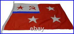 Cold War USSR Soviet Union Navy Ensign Flag of The Fleet Commander 39 x 24 1/4