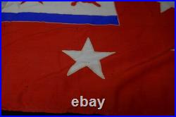 Cold War USSR Soviet Union Navy Ensign Flag of The Fleet Commander 39 x 24 1/4