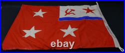Cold War USSR Soviet Union Navy Ensign Flag of The Fleet Commander 39 x 24 1/4